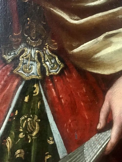 PORTRAIT OF A YOUNG LADY C1700 STUDIO OR CIRCLE OF FRA GALGARIO - ADDITIONAL PHOTO 3