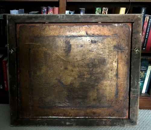 fig 4. Rare 17th century painting on gilded leather.