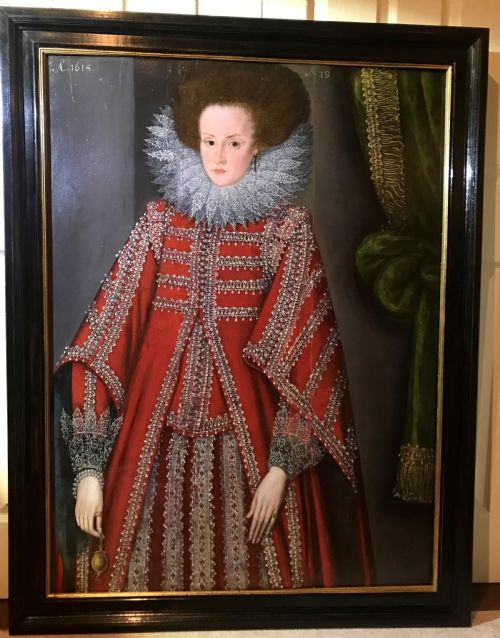 Portrait of a Young Lady 1615, by a Follower of William Larkin.