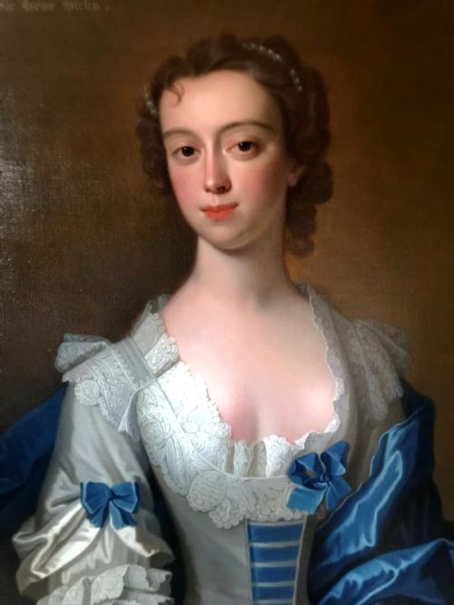 fig 5. Superb pair of portraits, Sir Howe and Lady Hicks c.1740, by Henry Pickering.