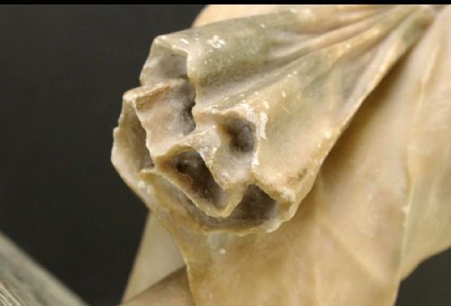 ART NOUVEAU STATUE IN ALABASTER OF A YOUNG WOMAN STANDING IN A POOL C1900 - ADDITIONAL PHOTO 9