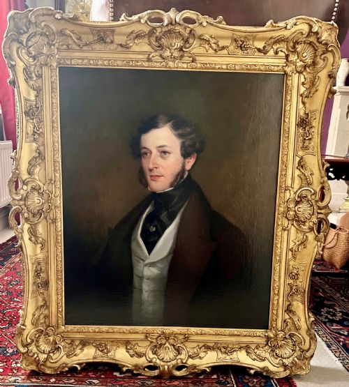 Portrait of William Hicks Hicks-beach 1844, by Henry Calvert.