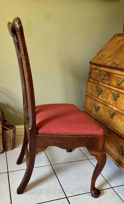 CABRIOLE LEGGED MAHOGANY CHAIR C1750 - ADDITIONAL PHOTO 4