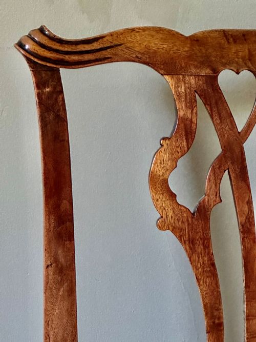 A GOOD QUALITY COUNTRY CHIPPENDALE CHAIR C1760 - ADDITIONAL PHOTO 2