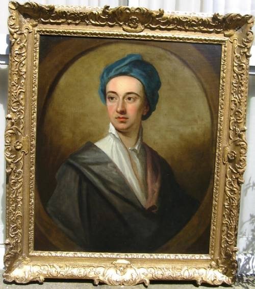 fig 1. SOLD....Portrait of Matthew Prior c. 1700; attributed to Sir Godfrey Kneller