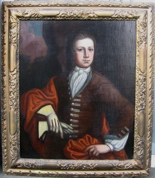 Sold....portrait of a Young Man; English School C.1700.