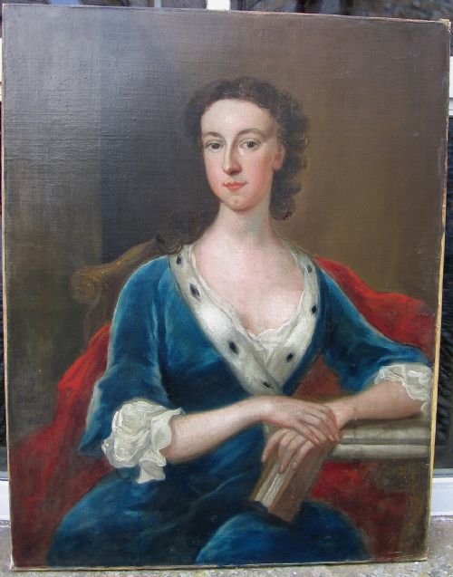 Sold...portrait of a Lady 1743; Attributed to Moses Vanderbank