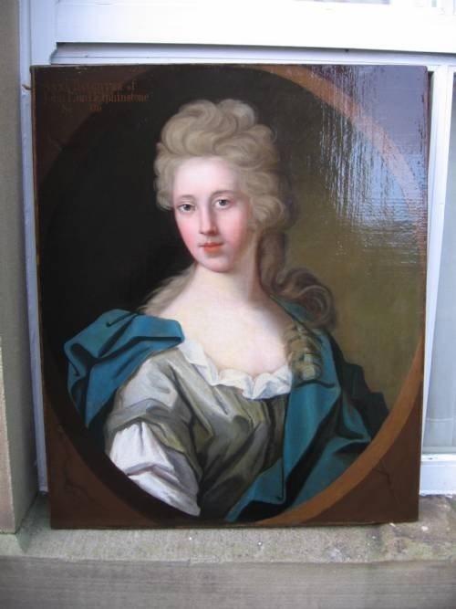 fig 3. SOLD...Portrait of Anne, daughter of Lord Elphinstone, (later Lady Torphichen); Circle of Henry Tilson