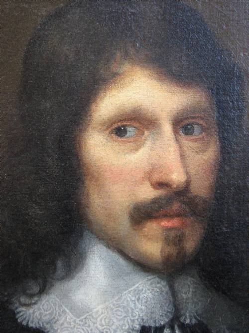 fig 1. SOLD....Portrait of a Gentleman c.1650; Circle of Cornelius Johnson