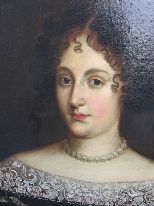 fig 1. SOLD...Portrait of Hortense Mancini, Duchesse Mazarin, c.1670; Circle of Jacob Ferdinand Voet