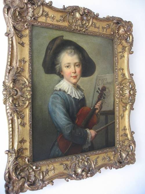 fig 1. SOLD...Portrait of a Young Boy c.1770; Circle of Francois-Hubert Drouais