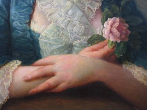 fig 3. SOLD.....Portrait of a Young Lady c. 1765; Circle of Francois-Hubert Drouais