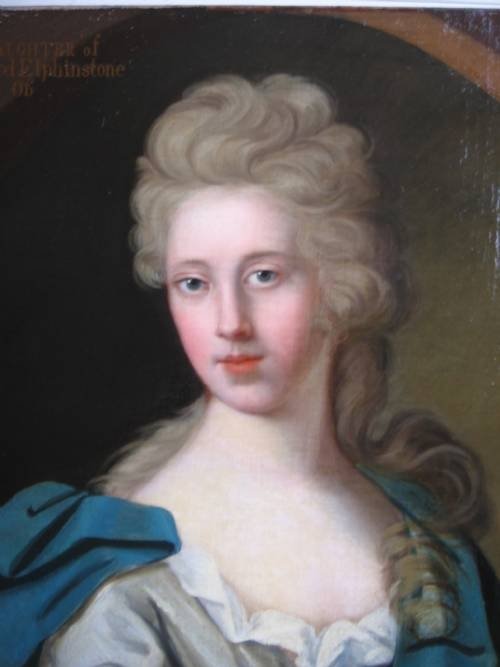 fig 1. SOLD...Portrait of Anne, daughter of Lord Elphinstone, (later Lady Torphichen); Circle of Henry Tilson