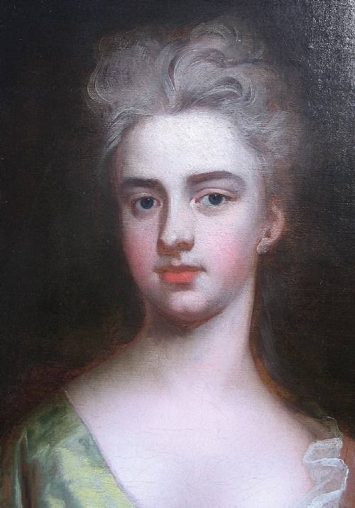 fig 1. SOLD...Portrait of a Young Lady c.1700; Follower of Kneller