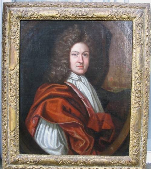 fig 1. SOLD...Portrait of a Naval Officer; English School c. 1700