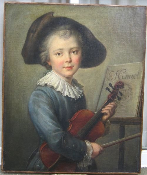 Sold...portrait of a Young Boy C.1770; Circle of Francois-hubert Drouais