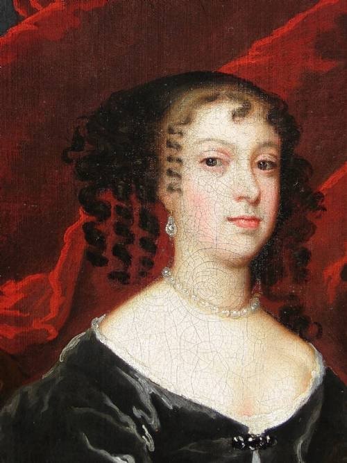 fig 1. SOLD...Portrait of Catherine of Braganza, wife of King Charles II c.1670; Studio or Circle of Lely