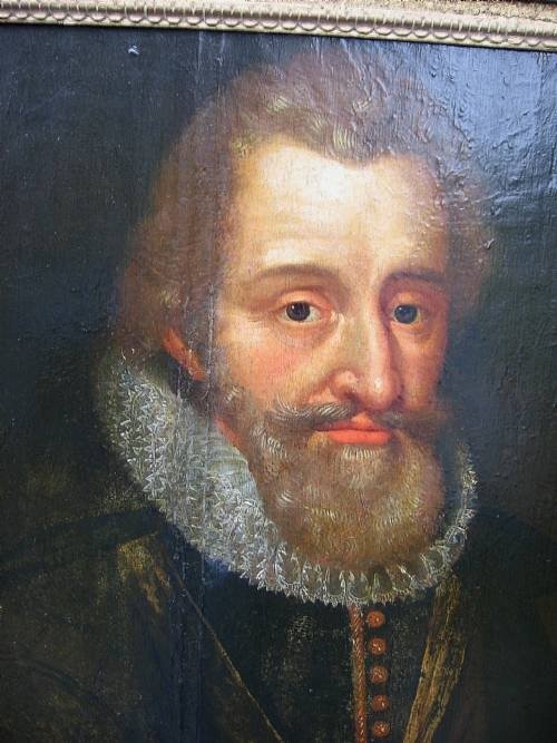 fig 1. SOLD....Portrait of King Henri IV of France c. 1595; French School.