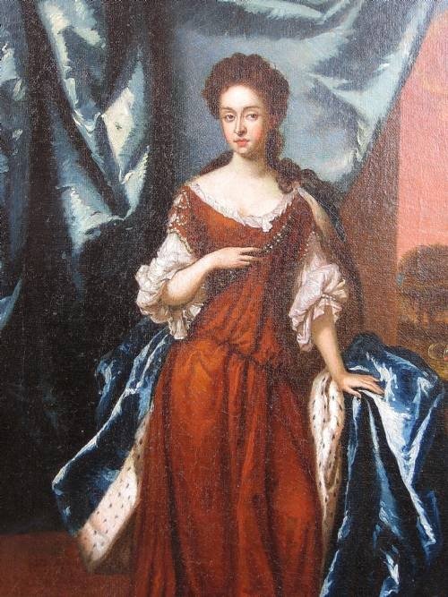fig 1. SOLD....Portrait of Queen Anne c.1705; Circle of Dahl