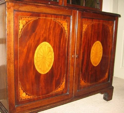 fig 1. Late Georgian mahogany bookcase cabinet c.1790-1810