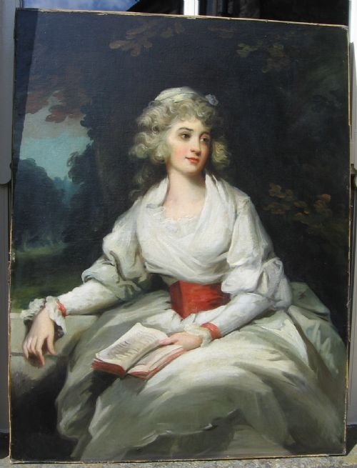 Sold...portrait of a Lady in White; Studio or Circle of Hoppner