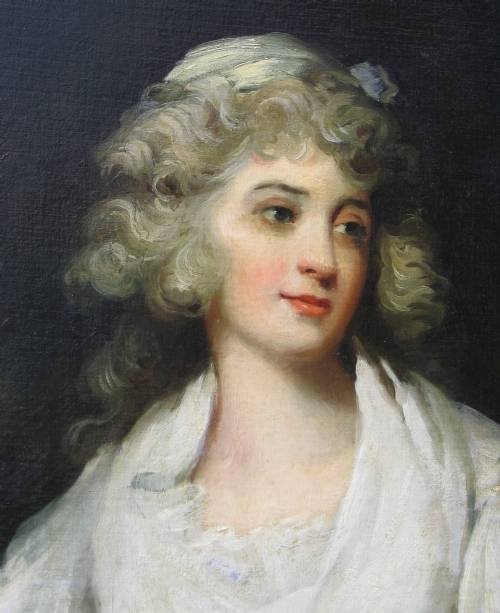 fig 3. SOLD...Portrait of a Lady in White; Studio or Circle of Hoppner