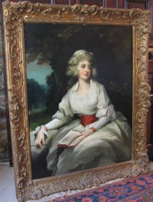 fig 1. SOLD...Portrait of a Lady in White; Studio or Circle of Hoppner