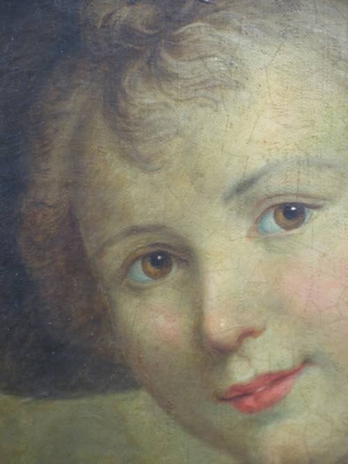 fig 2. SOLD....Portrait of a Young Boy as an Artist, late 18th c; Follower of François-Hubert Drouais