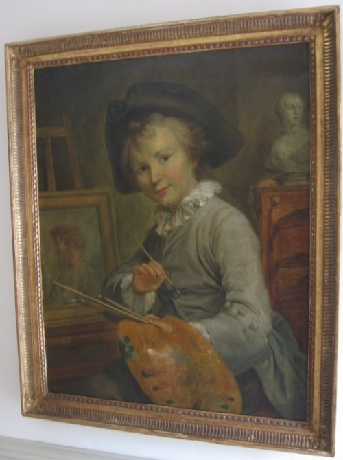 Sold....portrait of a Young Boy as an Artist, Late 18th C; Follower of François-hubert Drouais