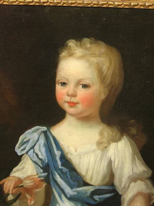 fig 1. SOLD....Portrait of a Young Girl c.1700; Circle of Robert Byng