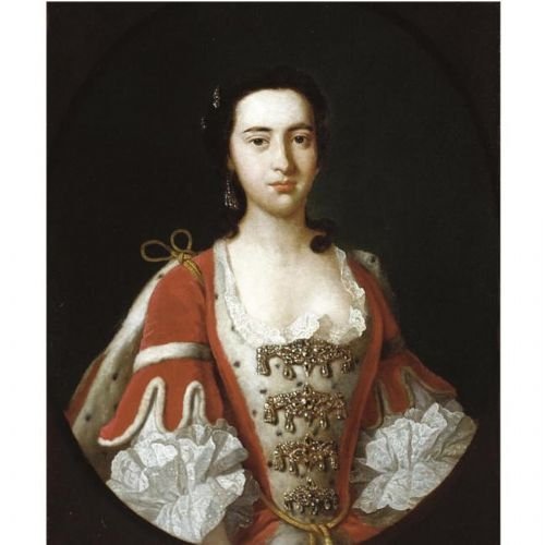 Sold....portrait of Anna Maria, Baroness Dacre C.1740; Circle of Van Loo