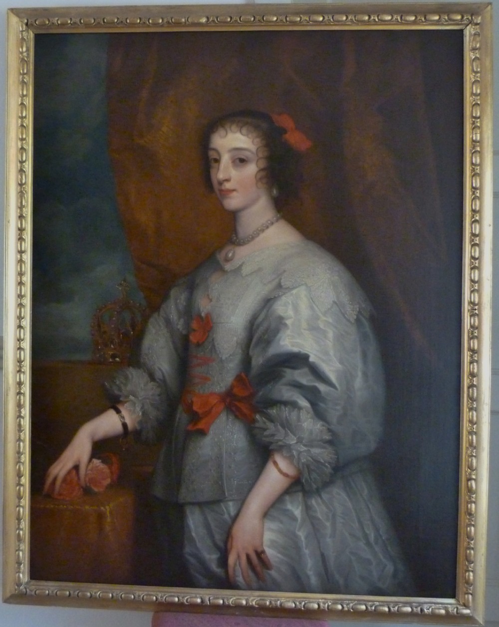 SOLD....Portrait of Queen Henrietta Maria, After Sir Anthony Van Dyck.