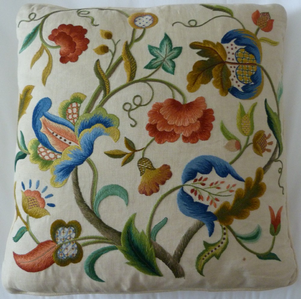 Crewelwork cushion