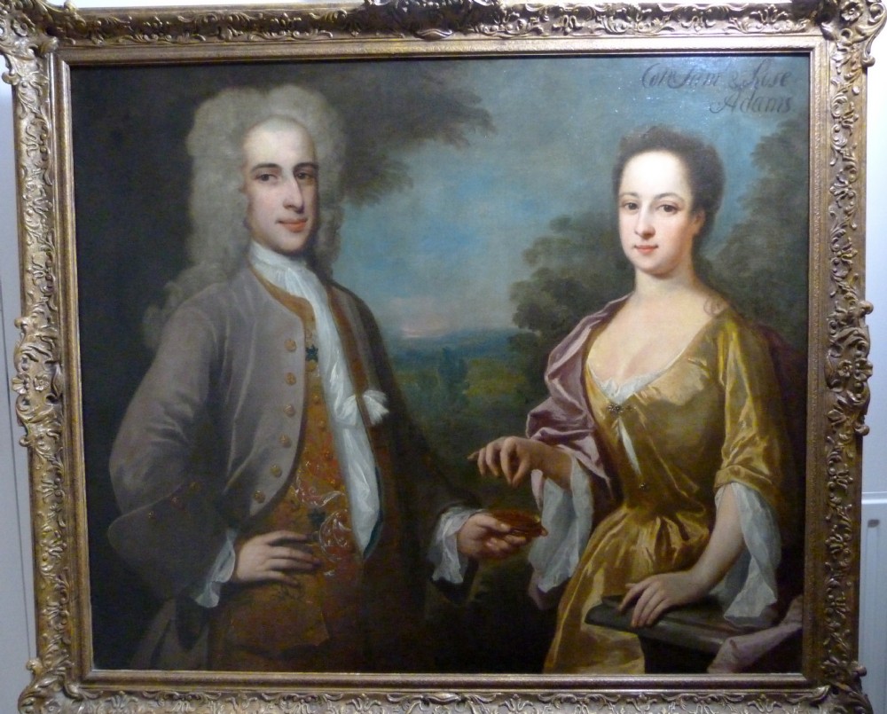 Double portrait of Colonel and Mrs. Adams c.1720; Studio of Philip Mercier.