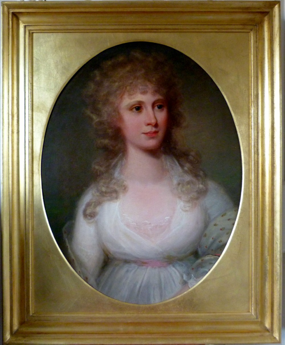 Portrait of a Young Lady, possibly Elizabeth Beauclerk  c.1786; Circle of Richard Cosway.