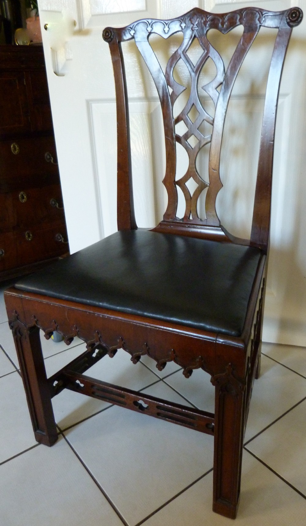 George III Chippendale 'Gothick' chair c.1770.