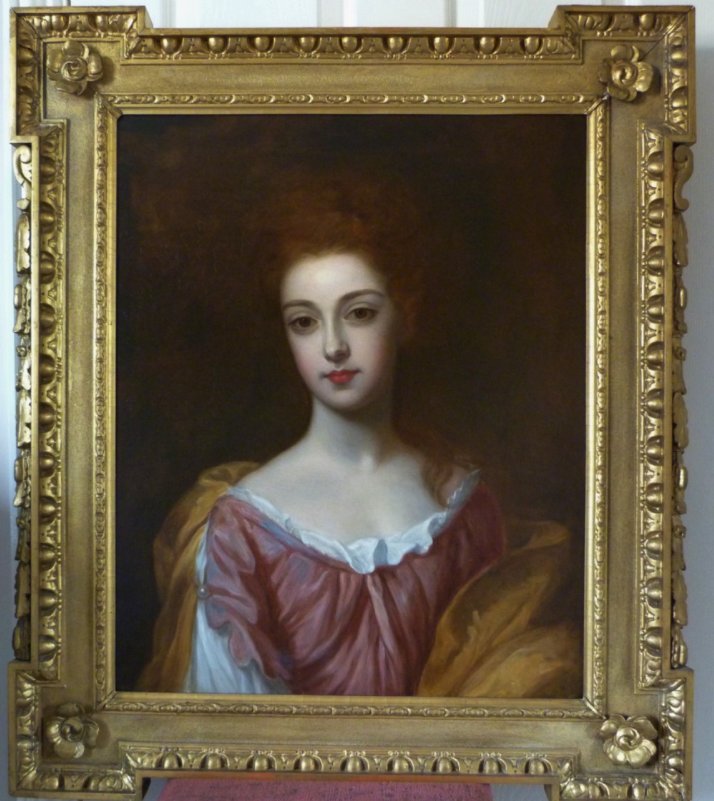 Portrait of Lady Diana de Vere, later Duchess of St. Albans; after Kneller, 18th century.