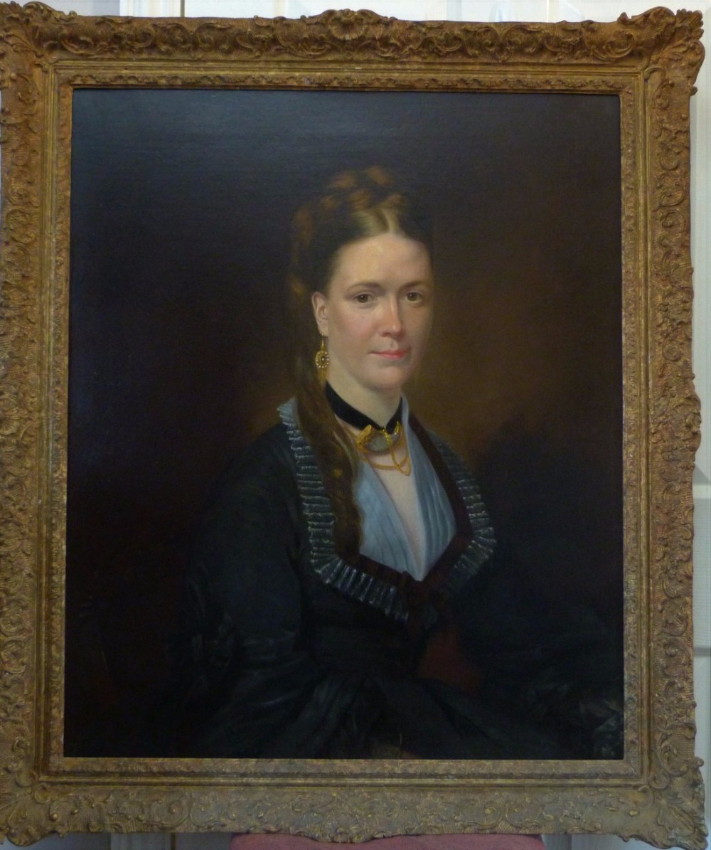Portrait of a Lady of the Haworth Family, c.1850; English School.