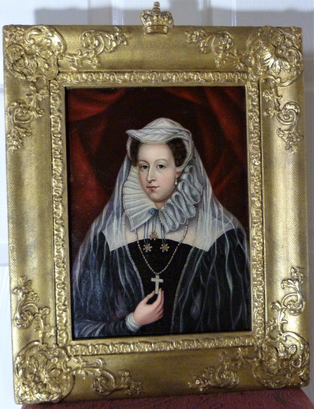 Portrait of Mary Queen of Scots, 1836, by A.H., after Nicholas Hilliard 1578.