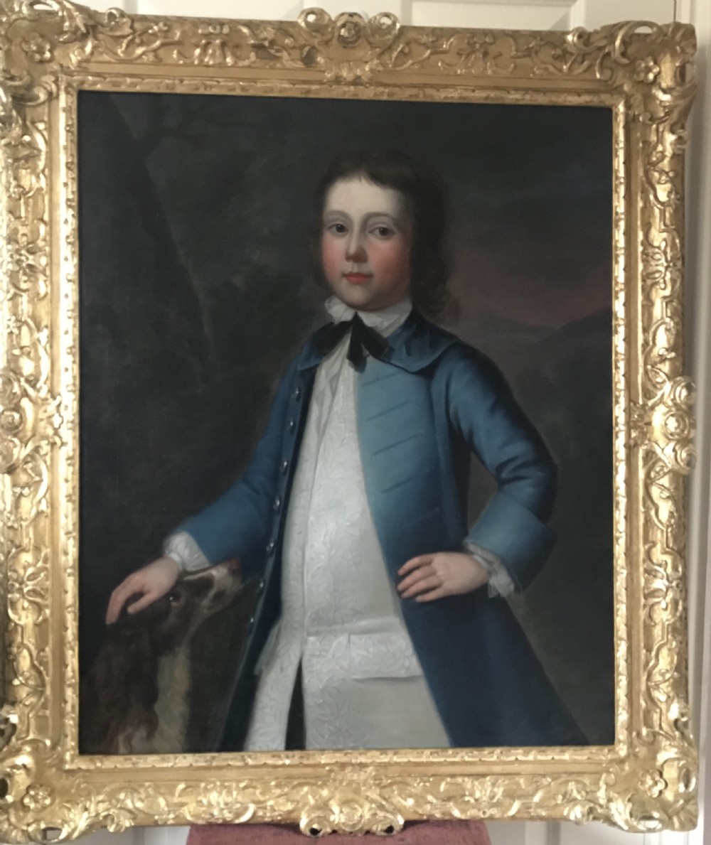 Portrait of a Boy and his Dog c.1750; Circle of Bartholomew Dandridge