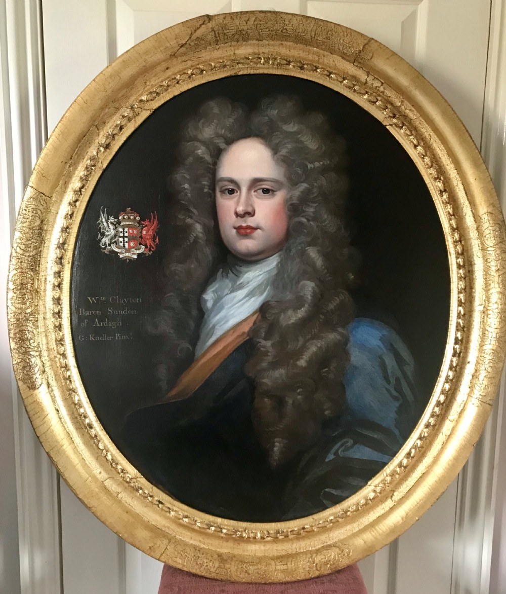 Portrait of William Clayton, 1st Baron Sundon of Ardagh; Studio of Kneller.