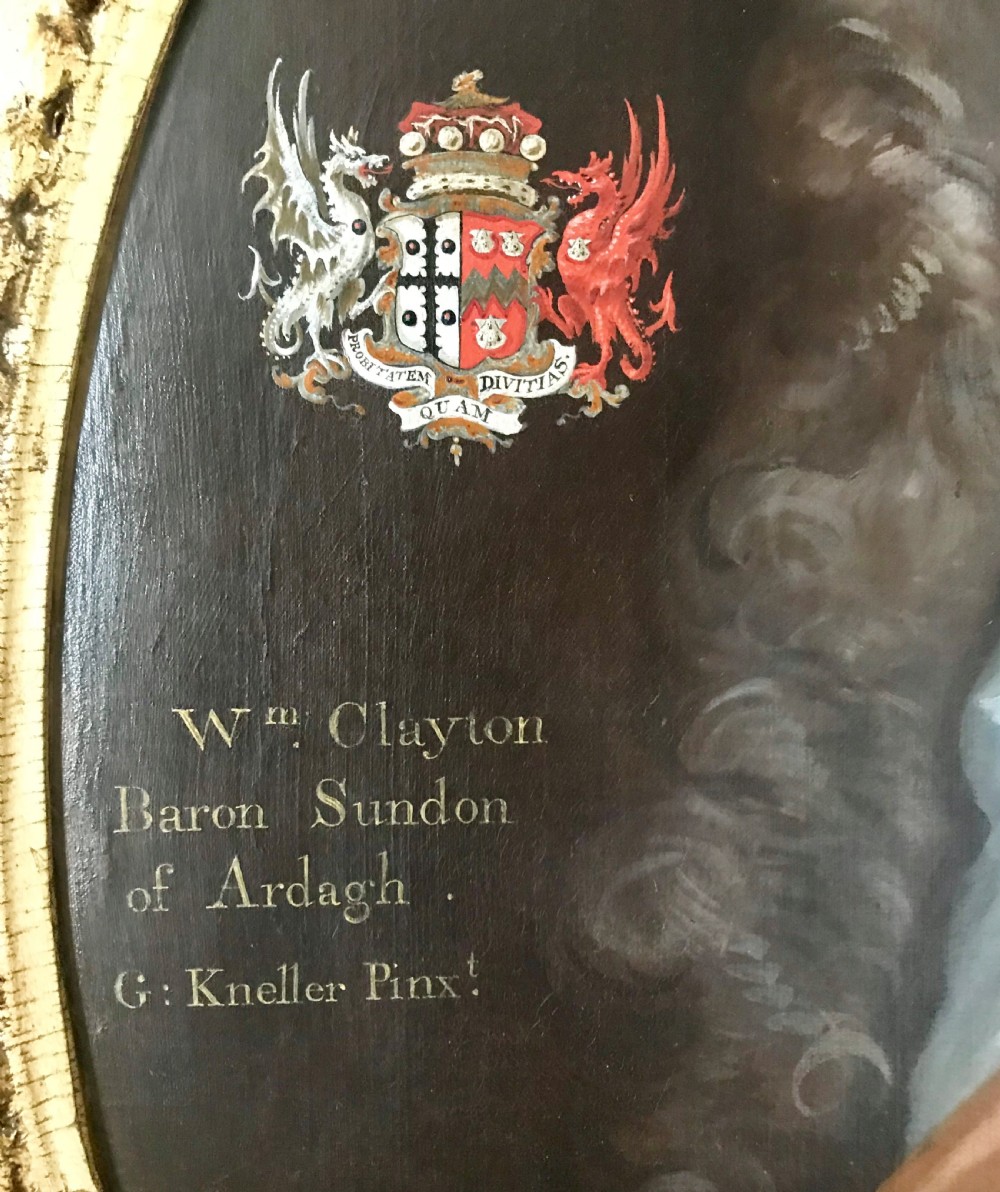 Portrait of William Clayton, 1st Baron Sundon of Ardagh; Studio of Kneller. View V