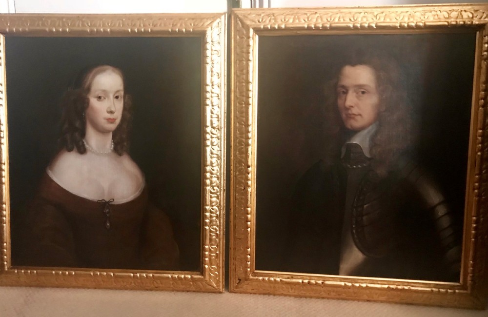 Pair of Portraits of Sir Neville and Lady Catlin, c.1658; Attributed to John Hayls.