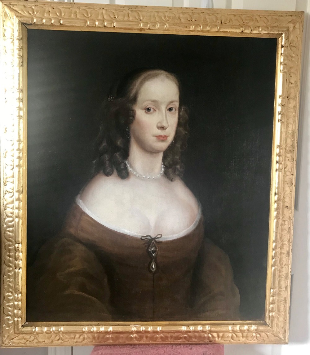 Pair of Portraits of Sir Neville and Lady Catlin, c.1658; Attributed to John Hayls. View X