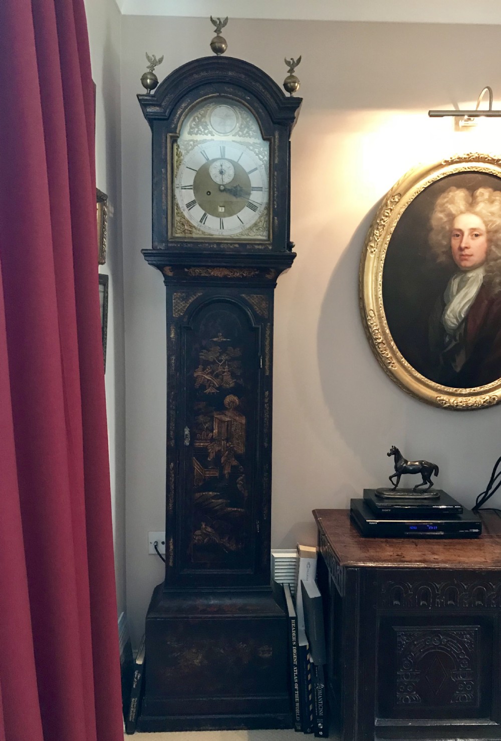 Eight day longcase clock c.1770, by Henry Baker of Malling.