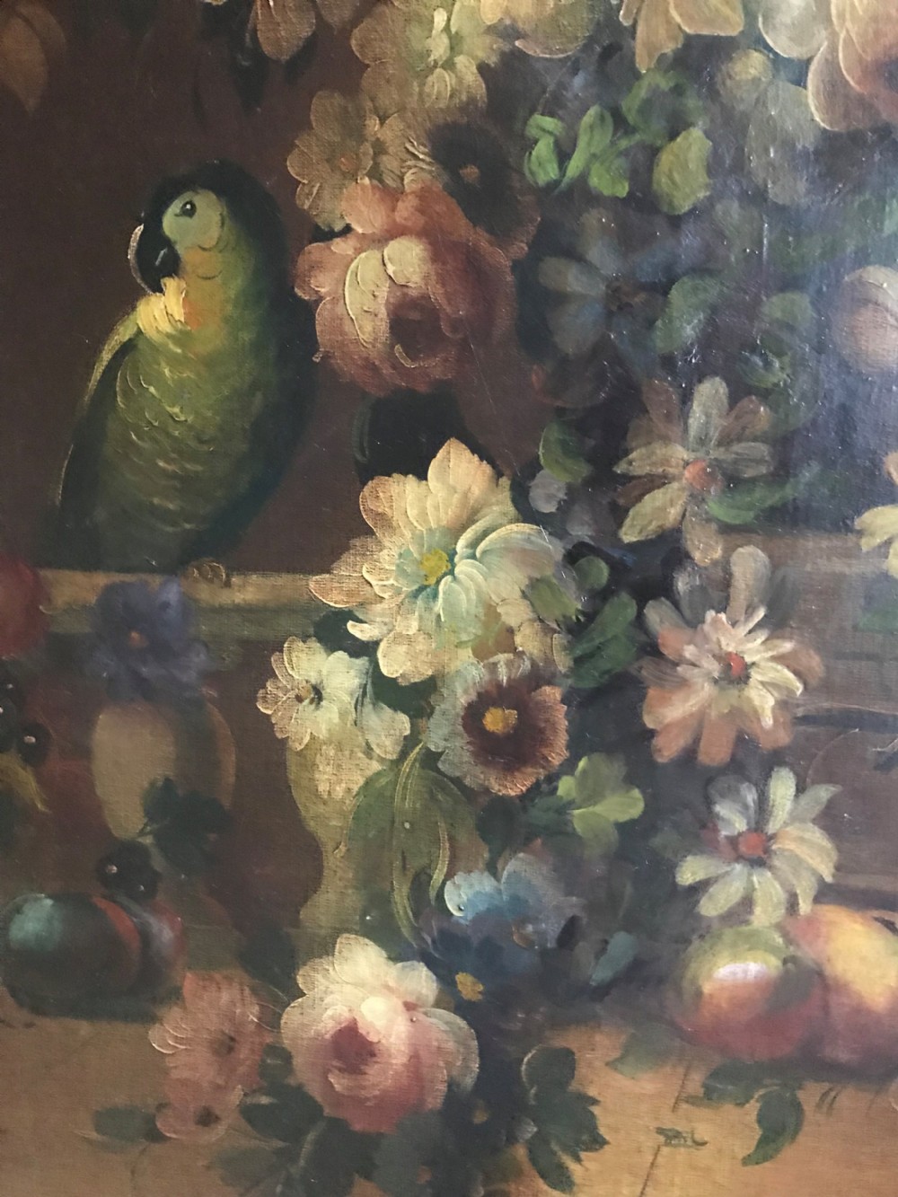 Still life of Fruit, Flowers and a Parrot, c.1880-1910. View VI