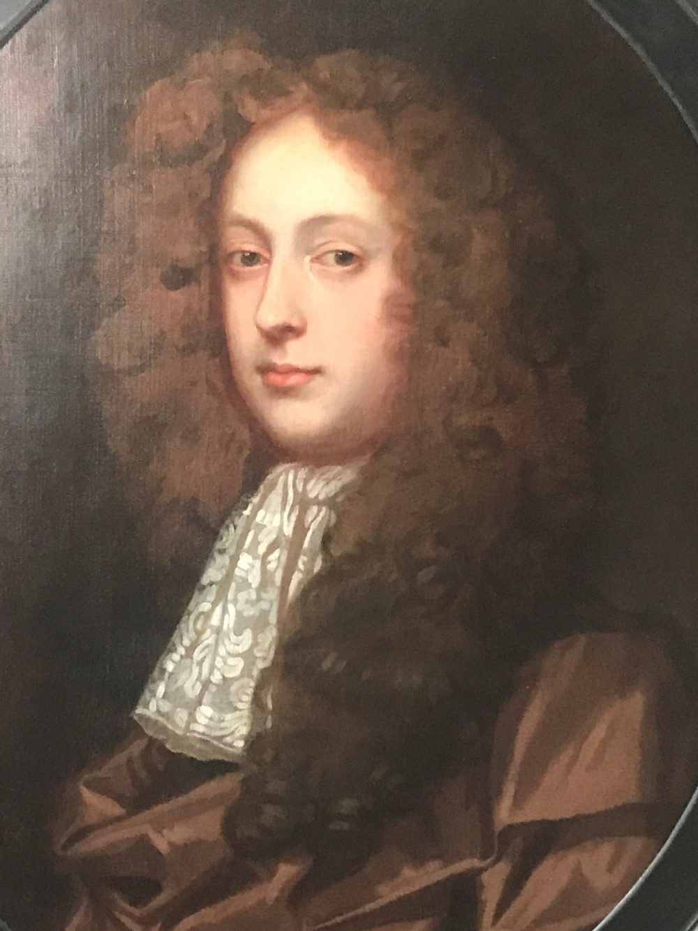 Portrait of Sir John Leigh c.1675; Attributed to John Greenhill. View II