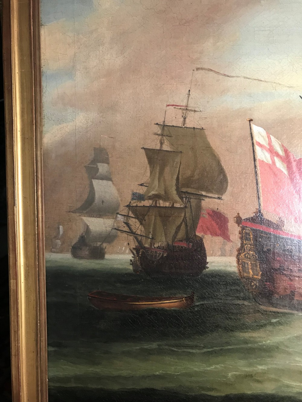 Portrait of a Royal Navy warship; attributed to Robert Woodcock (1690-1728) View IV