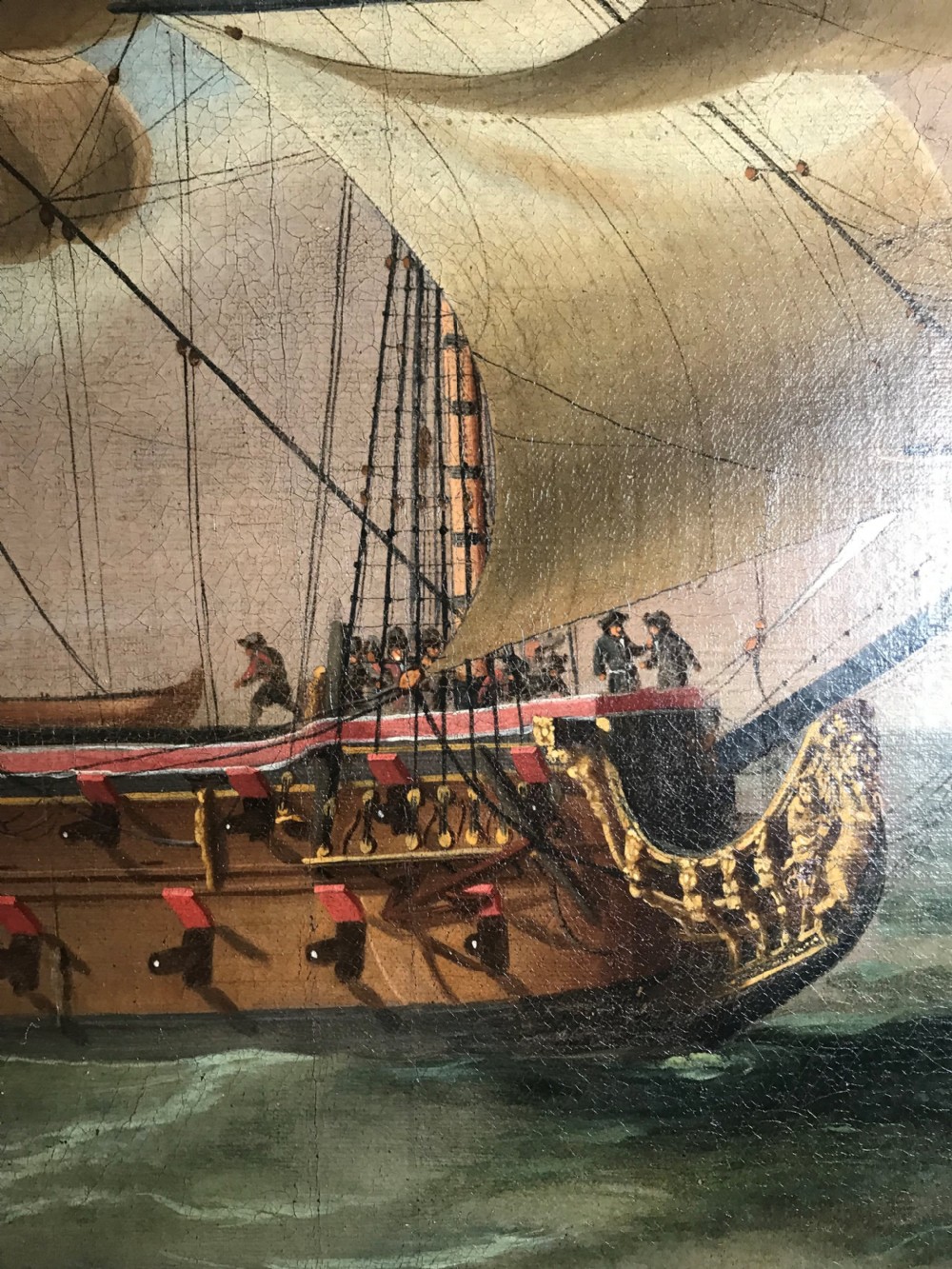 Portrait of a Royal Navy warship; attributed to Robert Woodcock (1690-1728) View V