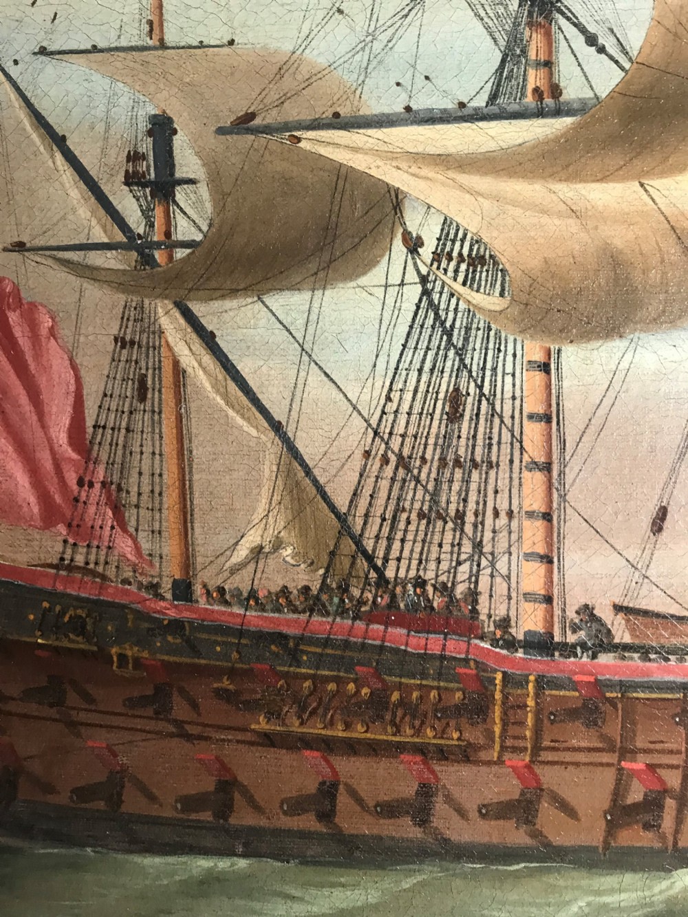 Portrait of a Royal Navy warship; attributed to Robert Woodcock (1690-1728) View VII